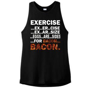 Exercise For Bacon Camouflage Ladies PosiCharge Tri-Blend Wicking Tank