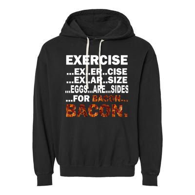 Exercise For Bacon Camouflage Garment-Dyed Fleece Hoodie
