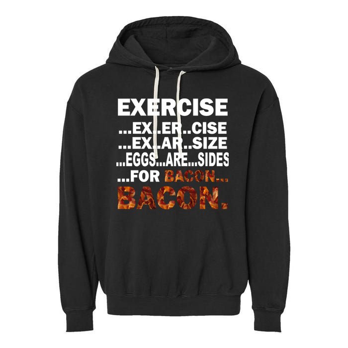Exercise For Bacon Camouflage Garment-Dyed Fleece Hoodie