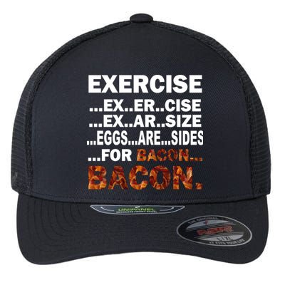 Exercise For Bacon Camouflage Flexfit Unipanel Trucker Cap