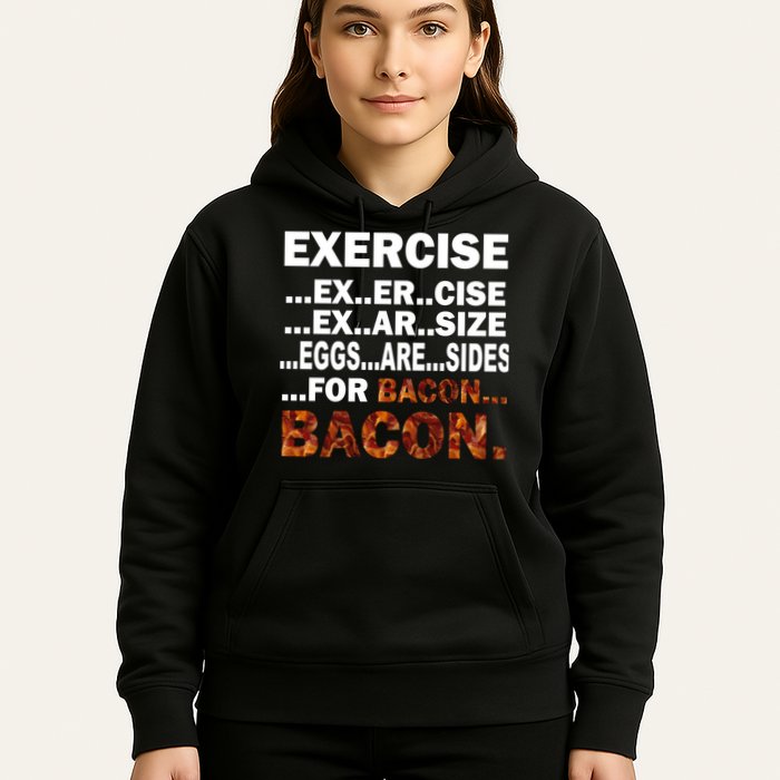 Exercise For Bacon Camouflage Hoodie