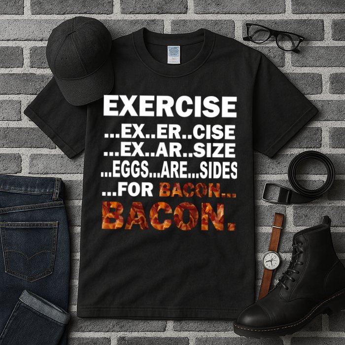 Exercise For Bacon Camouflage Tall T-Shirt