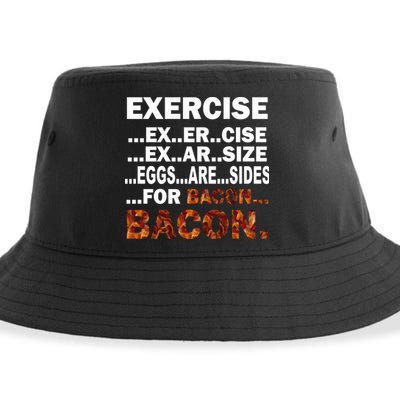 Exercise For Bacon Camouflage Sustainable Bucket Hat