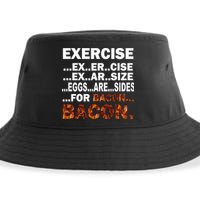 Exercise For Bacon Camouflage Sustainable Bucket Hat