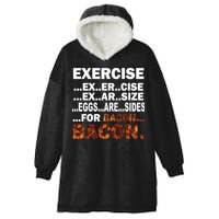 Exercise For Bacon Camouflage Hooded Wearable Blanket