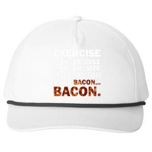 Exercise For Bacon Camouflage Snapback Five-Panel Rope Hat