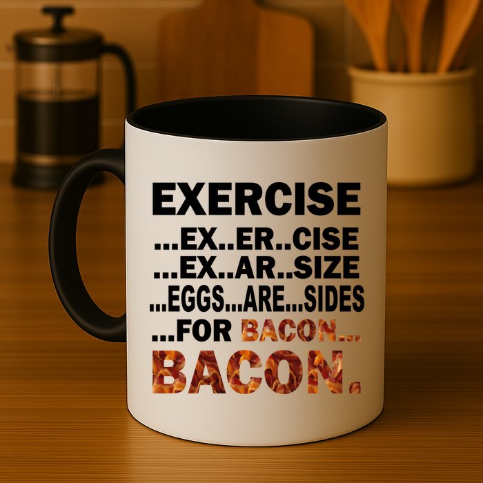 Exercise For Bacon Camouflage Mug