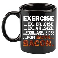 Exercise For Bacon Camouflage 11oz C Handle Ceramic Mug