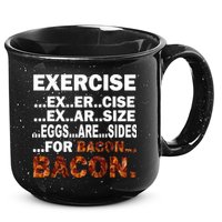 Exercise For Bacon Camouflage 15oz Campfire Ceramic Mug