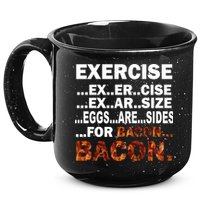 Exercise For Bacon Camouflage 15oz Campfire Ceramic Mug