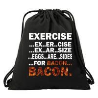 Exercise For Bacon Camouflage Drawstring Bag