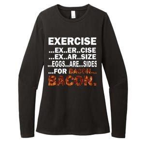 Exercise For Bacon Camouflage Womens CVC Long Sleeve Shirt