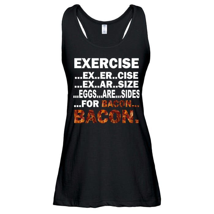 Exercise For Bacon Camouflage Ladies Essential Flowy Tank