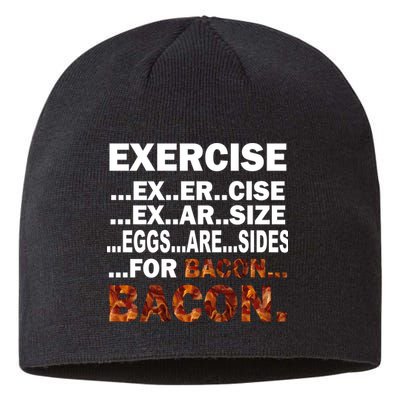Exercise For Bacon Camouflage Sustainable Beanie