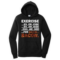 Exercise For Bacon Camouflage Women's Pullover Hoodie