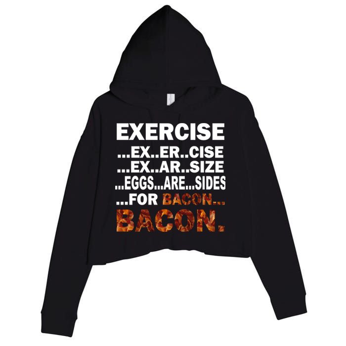 Exercise For Bacon Camouflage Crop Fleece Hoodie
