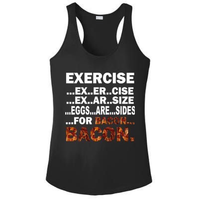 Exercise For Bacon Camouflage Ladies PosiCharge Competitor Racerback Tank