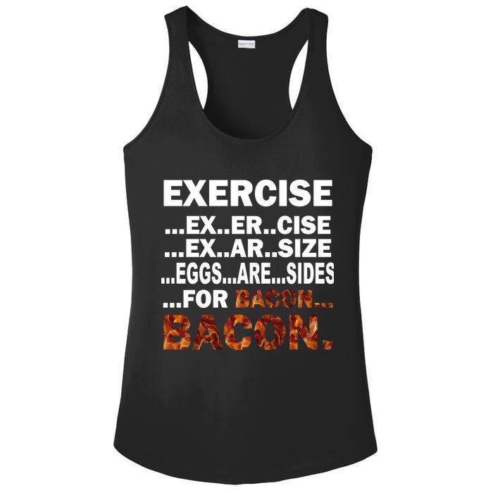 Exercise For Bacon Camouflage Ladies PosiCharge Competitor Racerback Tank