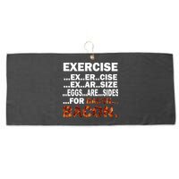 Exercise For Bacon Camouflage Large Microfiber Waffle Golf Towel