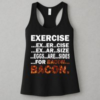 Exercise For Bacon Camouflage Womens Tank Top