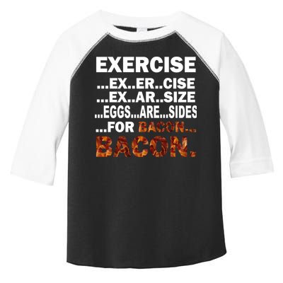 Exercise For Bacon Camouflage Toddler Fine Jersey T-Shirt