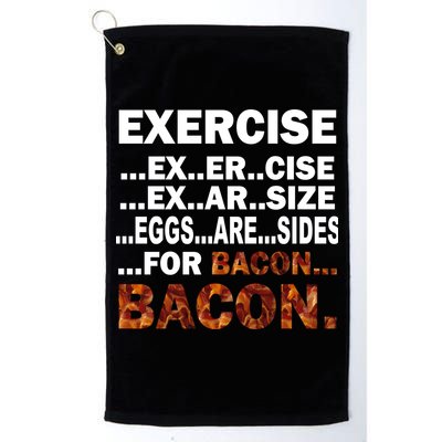 Exercise For Bacon Camouflage Golf Towel