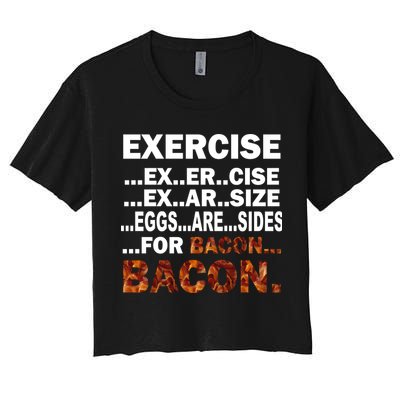 Exercise For Bacon Camouflage Crop Top