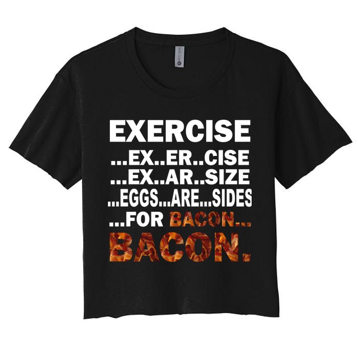 Exercise For Bacon Camouflage Crop Top