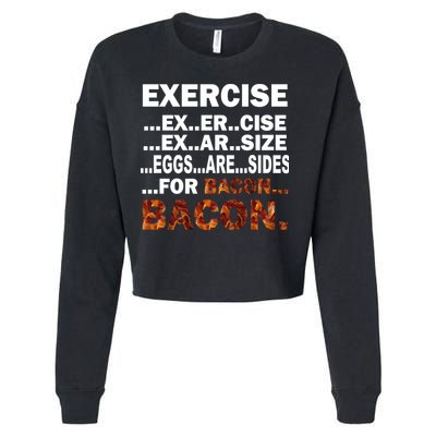 Exercise For Bacon Camouflage Cropped Pullover Crew