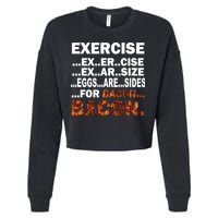Exercise For Bacon Camouflage Cropped Pullover Crew