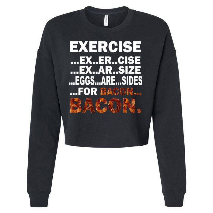 Exercise For Bacon Camouflage Cropped Pullover Crew