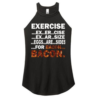 Exercise For Bacon Camouflage Women's Perfect Tri Rocker Tank