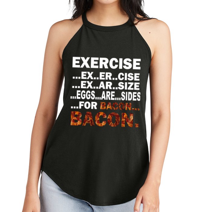 Exercise For Bacon Camouflage Women's Perfect Tri Rocker Tank