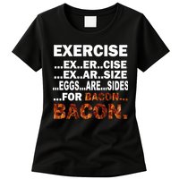 Exercise For Bacon Camouflage Womens T-Shirt