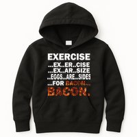 Exercise For Bacon Camouflage Kids Hoodie