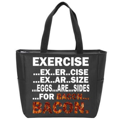 Exercise For Bacon Camouflage Zip Tote Bag