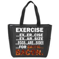 Exercise For Bacon Camouflage Zip Tote Bag