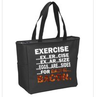 Exercise For Bacon Camouflage Zip Tote Bag