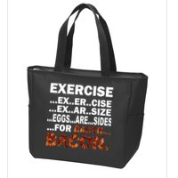 Exercise For Bacon Camouflage Zip Tote Bag