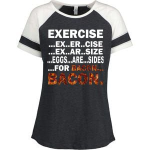 Exercise For Bacon Camouflage Enza Ladies Jersey Colorblock Tee