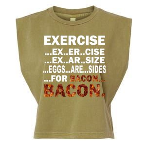 Exercise For Bacon Camouflage Garment-Dyed Women's Muscle Tee