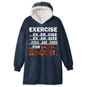 Exercise For Bacon Camouflage Hooded Wearable Blanket