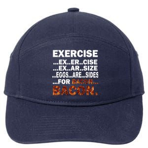 Exercise For Bacon Camouflage 7-Panel Snapback Hat