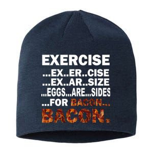 Exercise For Bacon Camouflage Sustainable Beanie