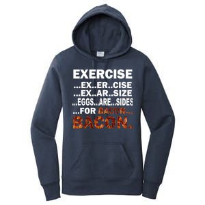 Exercise For Bacon Camouflage Women's Pullover Hoodie