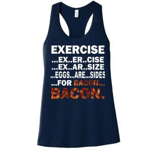 Exercise For Bacon Camouflage Women's Racerback Tank