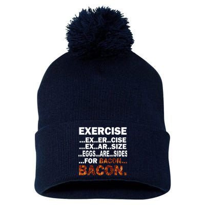 Exercise For Bacon Camouflage Pom Pom 12in Knit Beanie