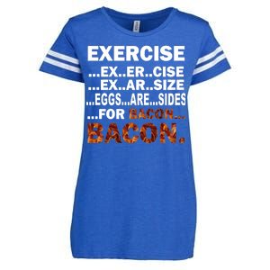 Exercise For Bacon Camouflage Enza Ladies Jersey Football T-Shirt