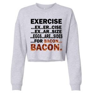 Exercise For Bacon Camouflage Cropped Pullover Crew