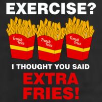 Exercise I Thought You Said French Fries 7 Panel Mesh Trucker Snapback Hat